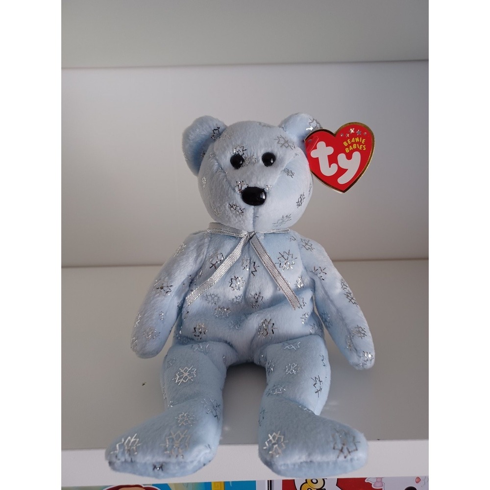 Vintage Flaky The Bear Ty Beanie Baby Plush Stuffed Animal Collectible Toy